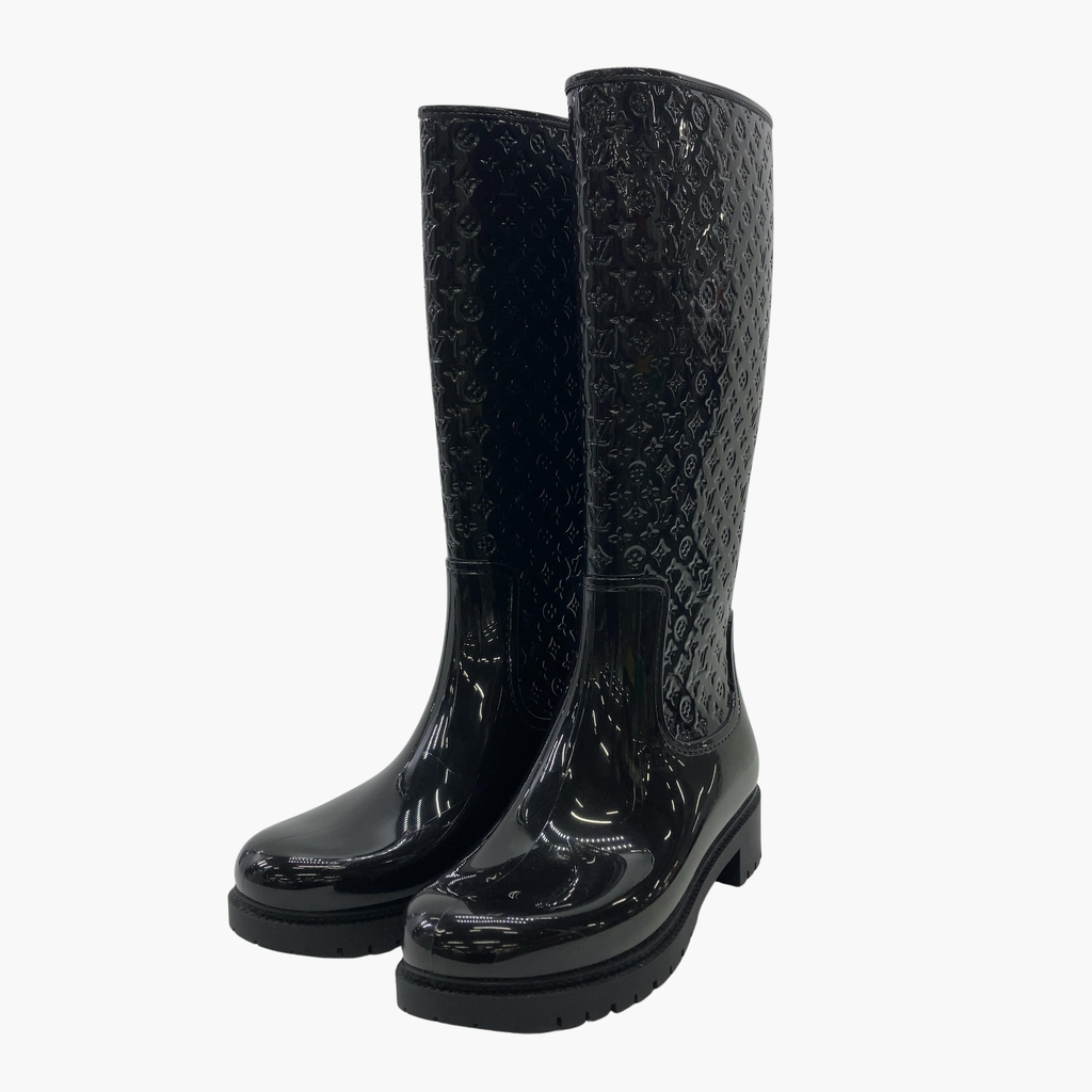 Louis Vuitton Black Rubber Boots