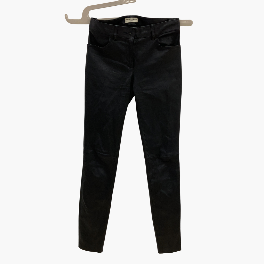 Balenciaga Læderbukser – Sort