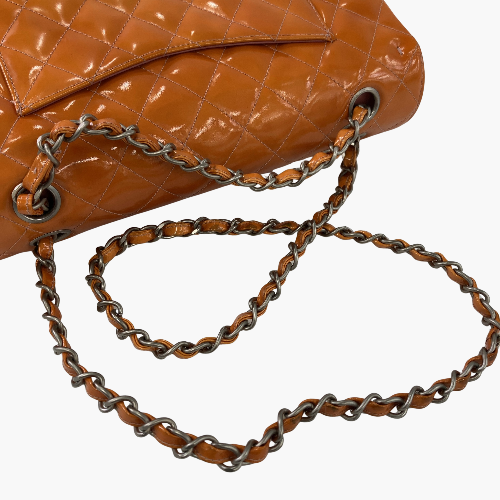 Chanel Classic flap orange