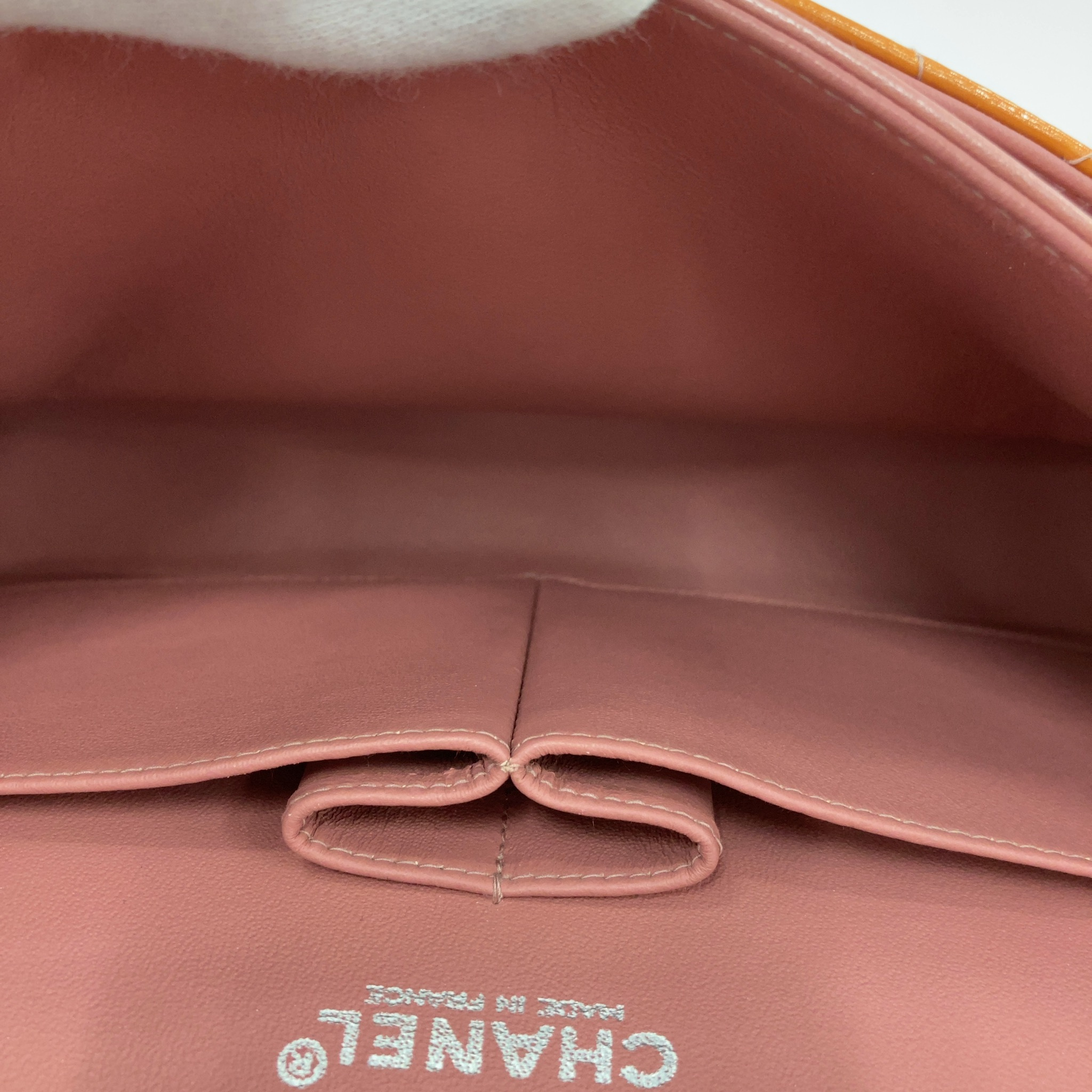 Chanel Classic flap orange