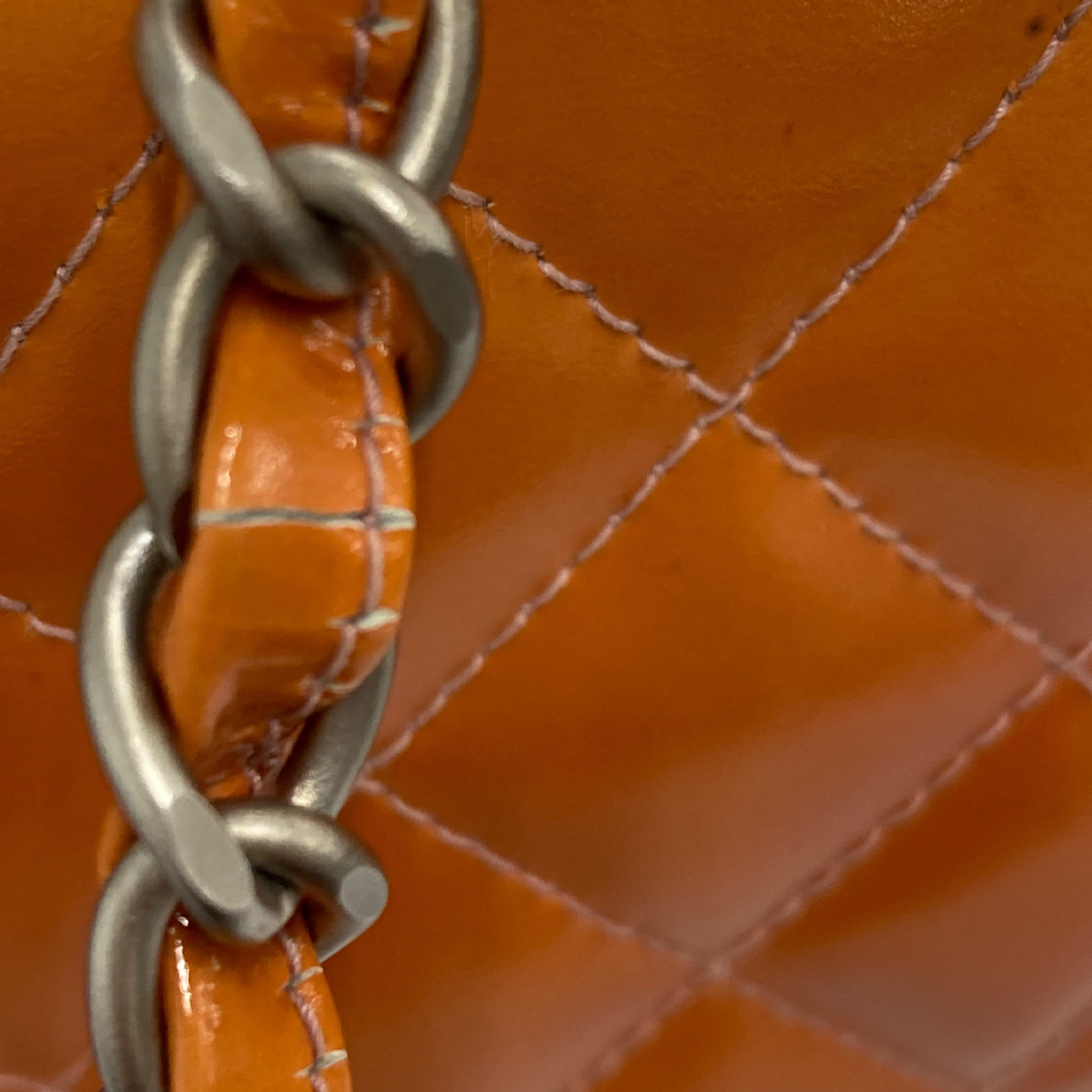 Chanel Classic flap orange