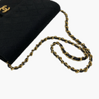 Chanel Jersey med en gylden og læder skulderrem