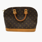 Louis Vuitton Alma med lysebrun læderrem og ikonisk monogramlærred