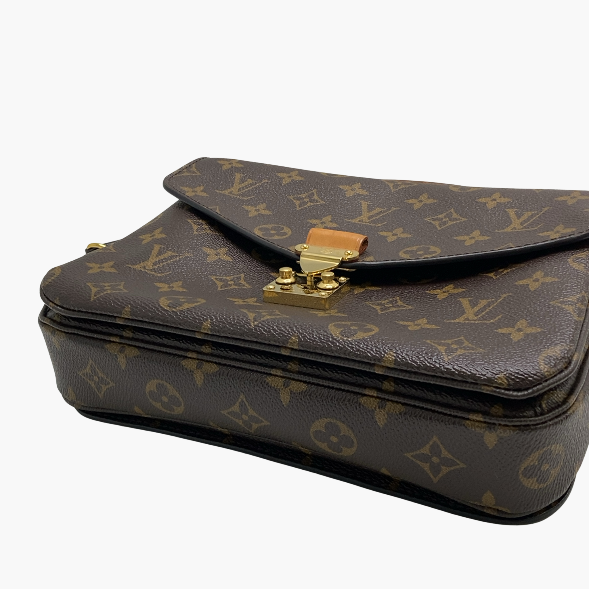Louis Vuitton Pochette Metis med trykknaplukning i guld