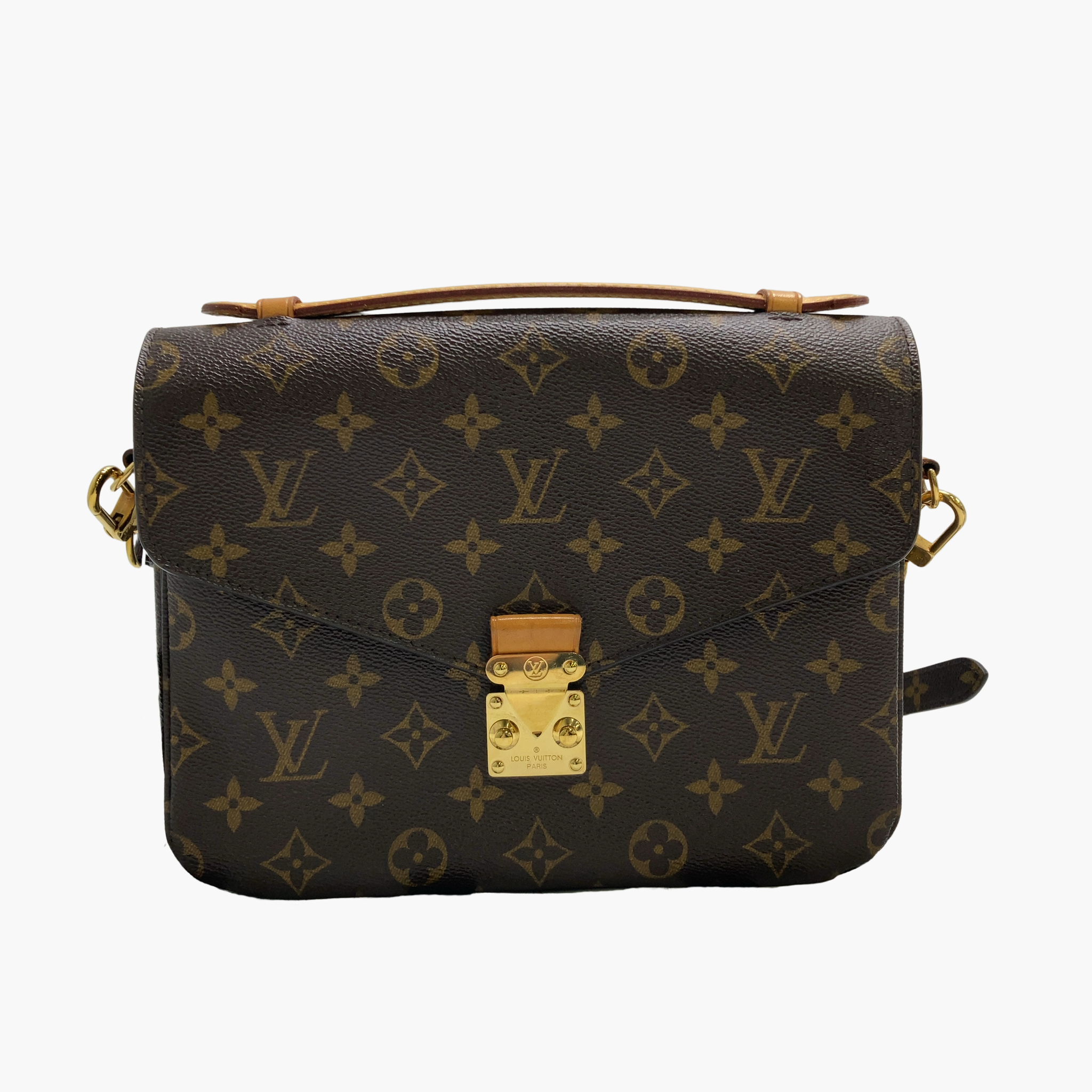 Louis Vuitton Pochette Metis - luksuriøs håndtaske med gylden lås