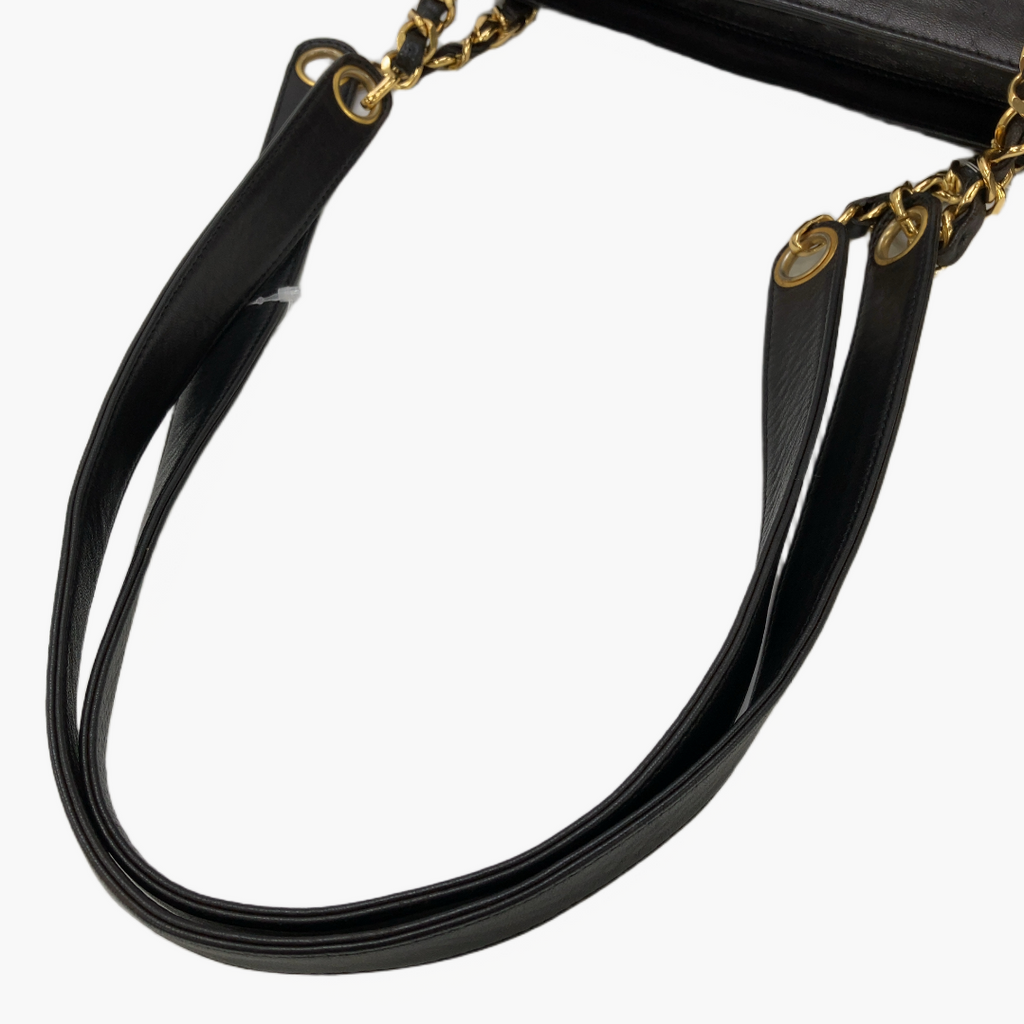 Chanel CC Lambskin Chain Tote Bag